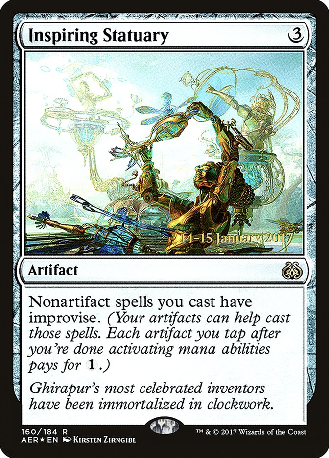Inspiring Statuary [Aether Revolt Prerelease Promos] | Dumpster Cat Games