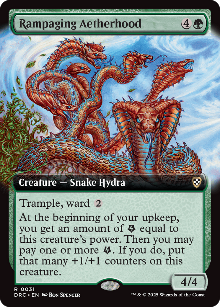 Rampaging Aetherhood (Extended Art) [Aetherdrift Commander] | Dumpster Cat Games