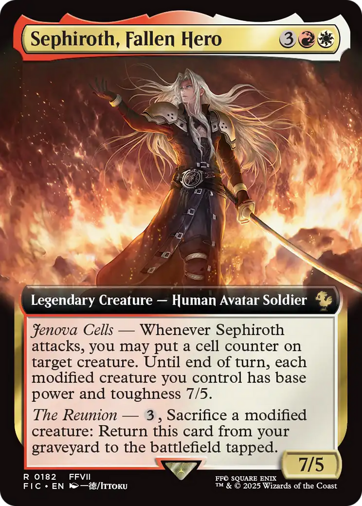Sephiroth, Fallen Hero (Extended Art) [FINAL FANTASY Commander] | Dumpster Cat Games