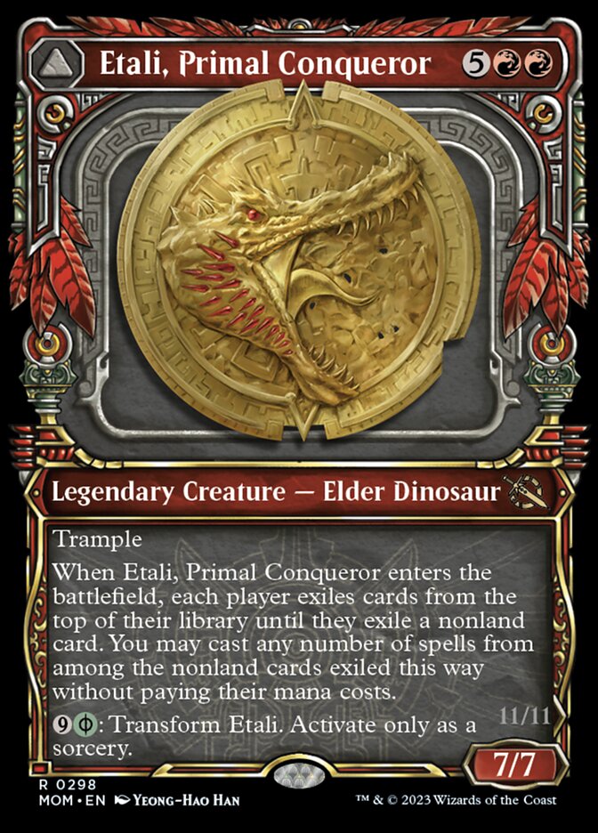 Etali, Primal Conqueror // Etali, Primal Sickness (Showcase Planar Booster Fun) [March of the Machine] | Dumpster Cat Games