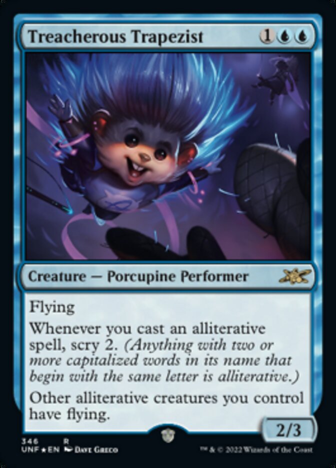 Treacherous Trapezist (Galaxy Foil) [Unfinity] | Dumpster Cat Games