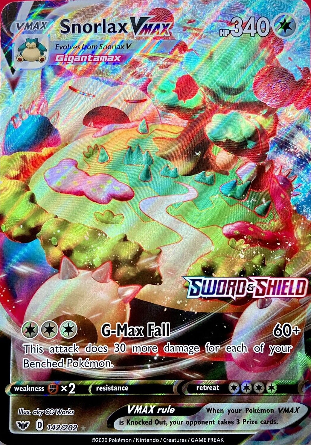 Snorlax VMAX (142/202) (Jumbo Card) [Sword & Shield: Base Set] | Dumpster Cat Games