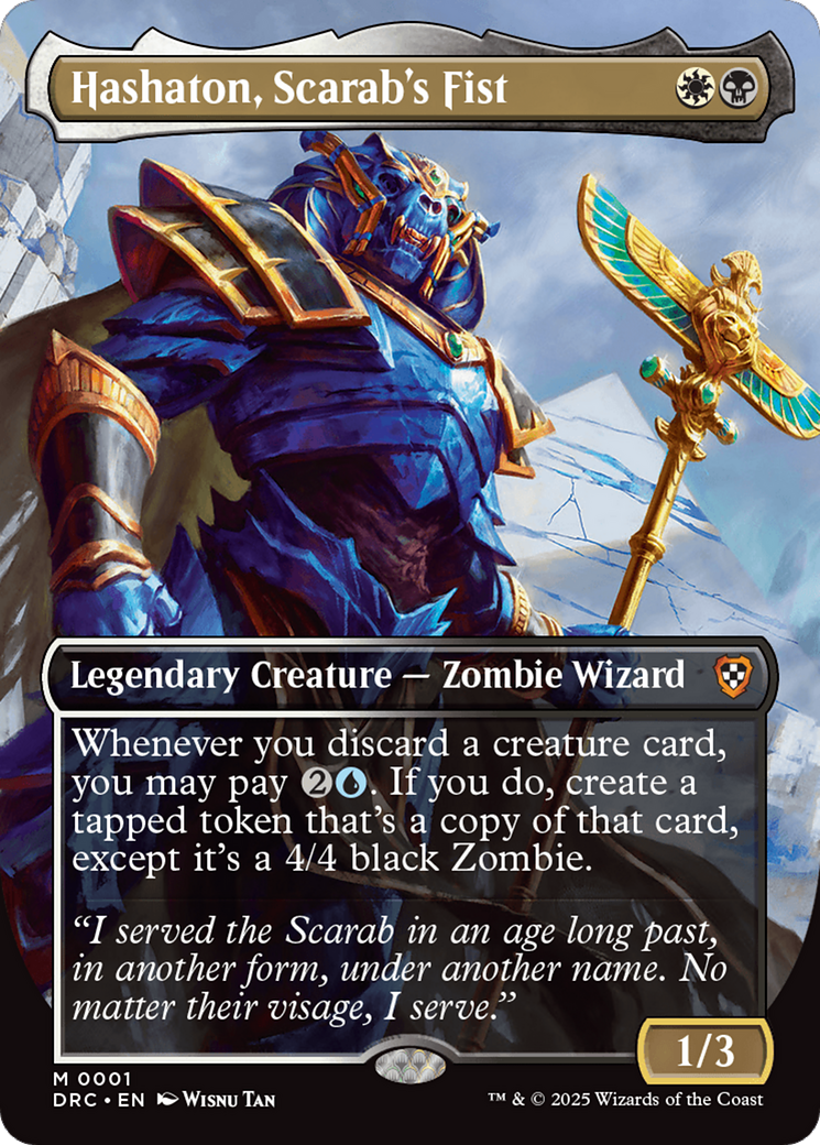 Hashaton, Scarab's Fist (Borderless) [Aetherdrift Commander] | Dumpster Cat Games