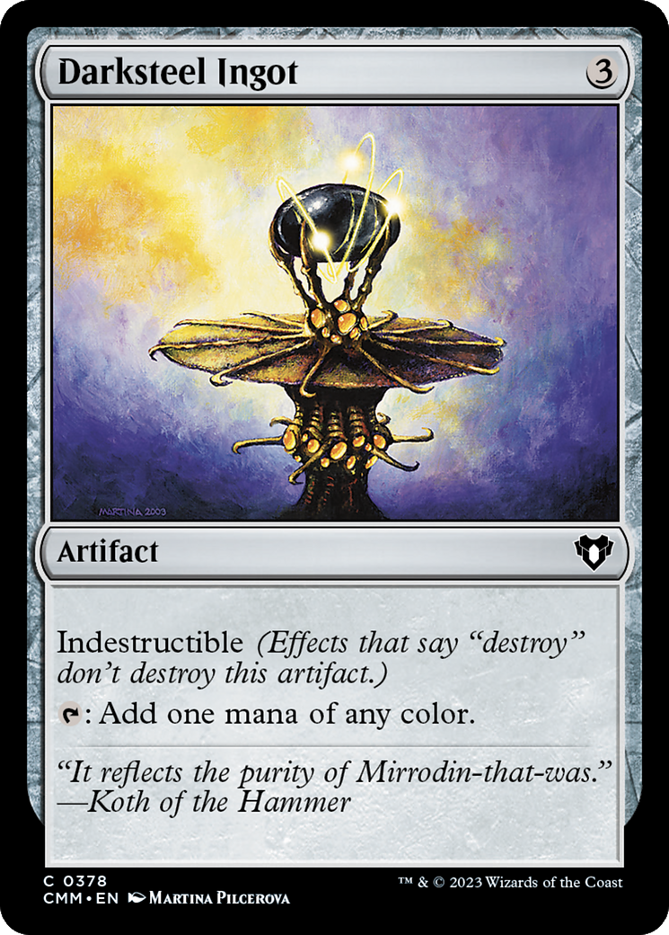 Darksteel Ingot [Commander Masters] | Dumpster Cat Games