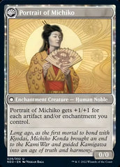 Michiko's Reign of Truth // Portrait of Michiko [Kamigawa: Neon Dynasty] | Dumpster Cat Games