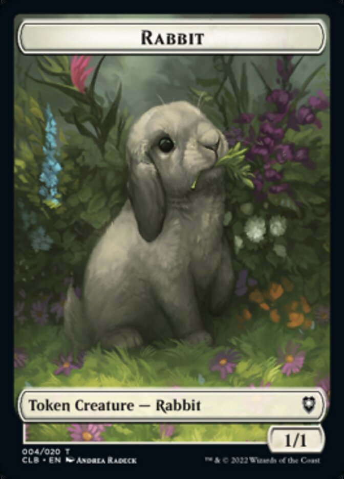 Treasure // Rabbit Double-Sided Token [Commander Legends: Battle for Baldur's Gate Tokens] | Dumpster Cat Games