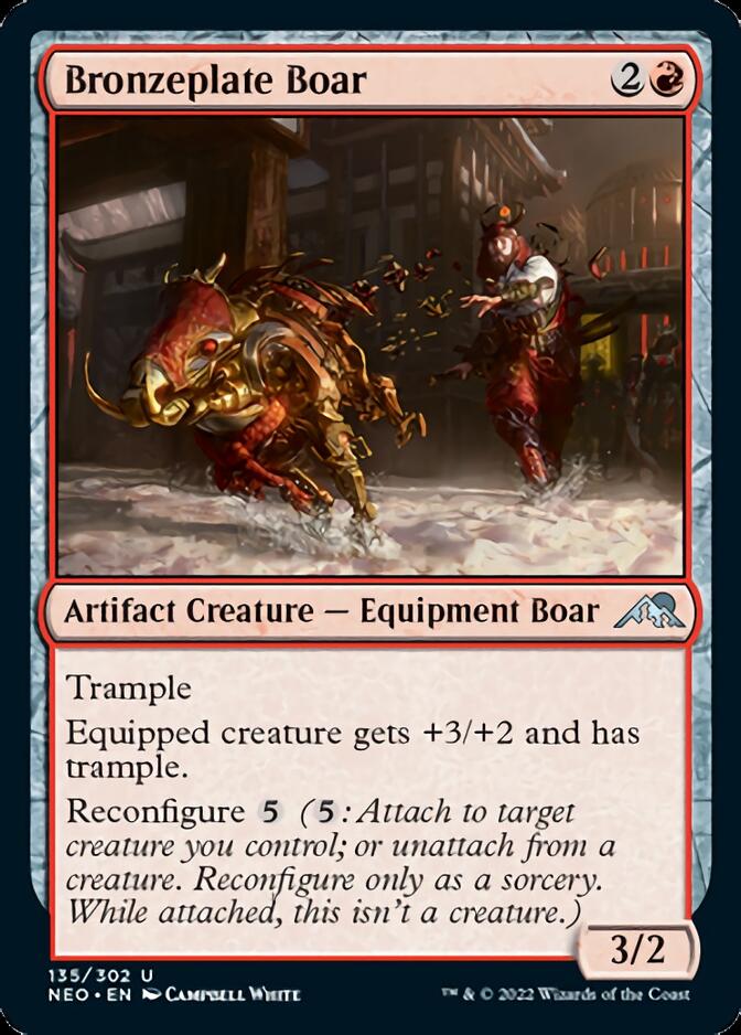 Bronzeplate Boar [Kamigawa: Neon Dynasty] | Dumpster Cat Games
