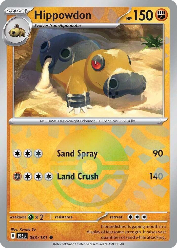 Hippowdon (053/131) (Poke Ball Pattern) [Scarlet & Violet: Prismatic Evolutions] | Dumpster Cat Games