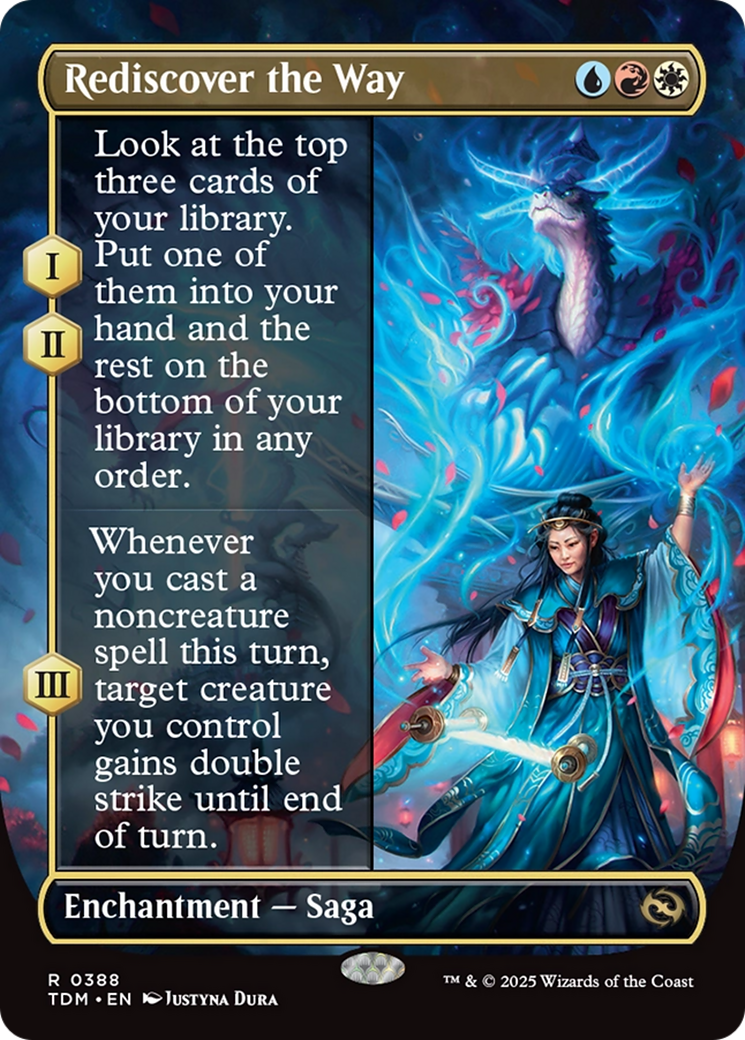 Rediscover the Way (Borderless) [Tarkir: Dragonstorm] | Dumpster Cat Games