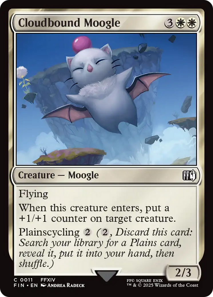 Cloudbound Moogle [FINAL FANTASY] | Dumpster Cat Games