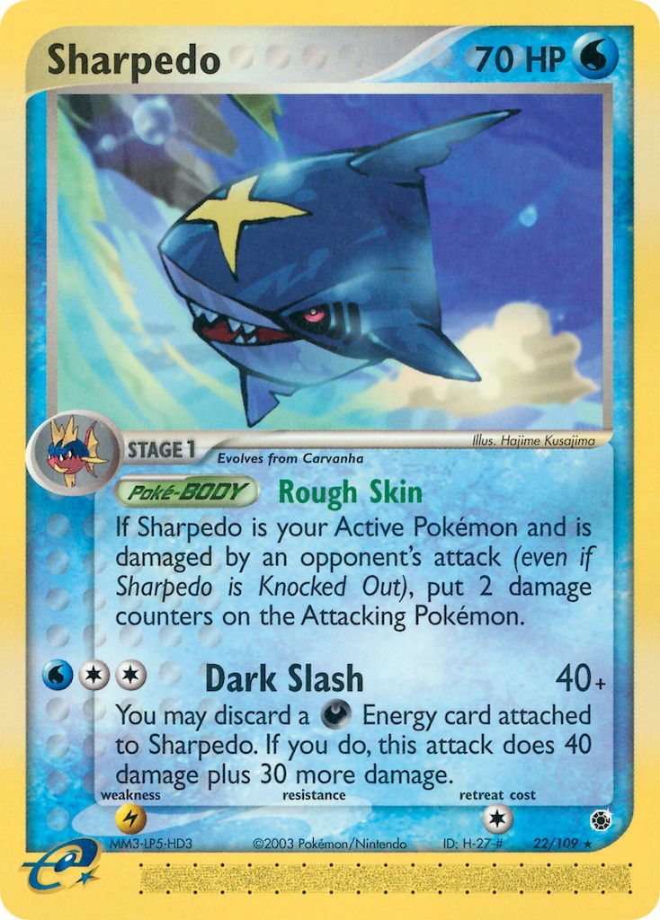 Sharpedo (22/109) [EX: Ruby & Sapphire] | Dumpster Cat Games