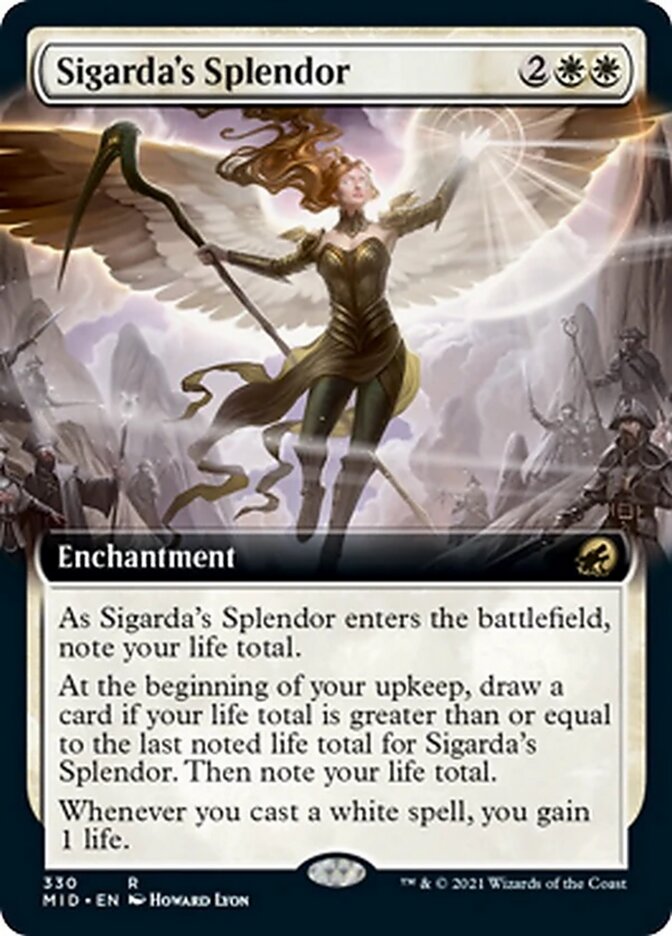 Sigarda's Splendor (Extended Art) [Innistrad: Midnight Hunt] | Dumpster Cat Games