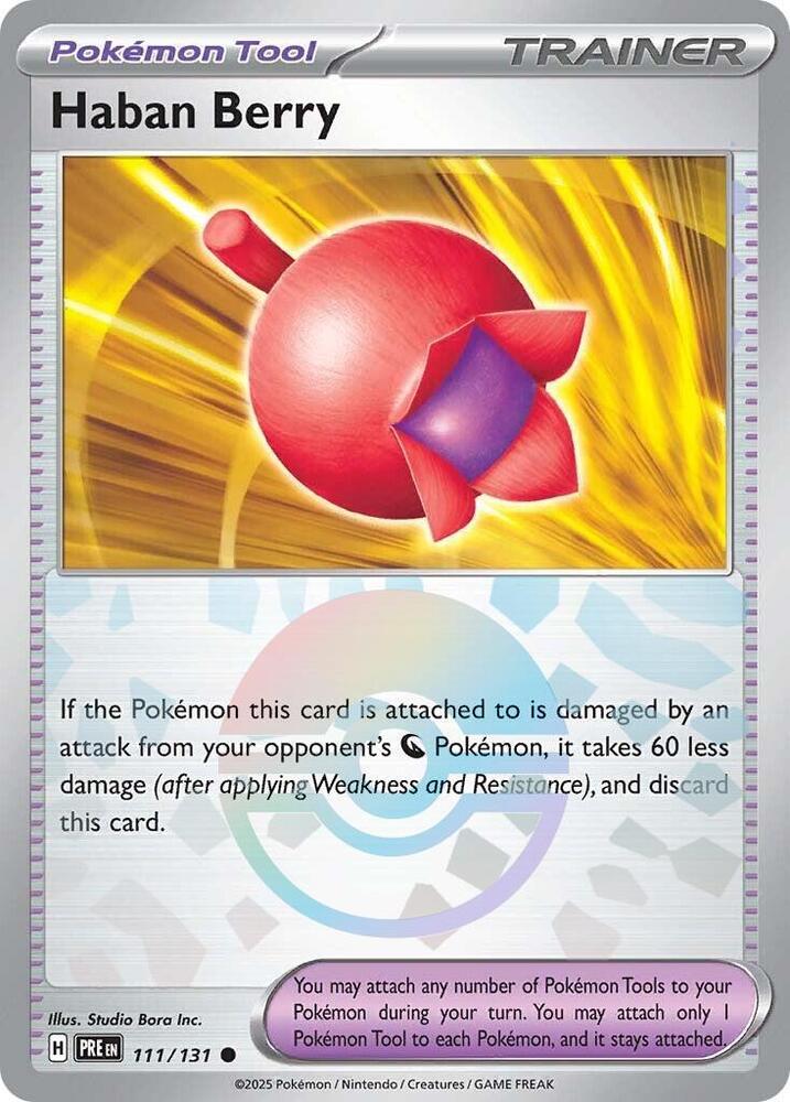 Haban Berry (111/131) (Poke Ball Pattern) [Scarlet & Violet: Prismatic Evolutions] | Dumpster Cat Games
