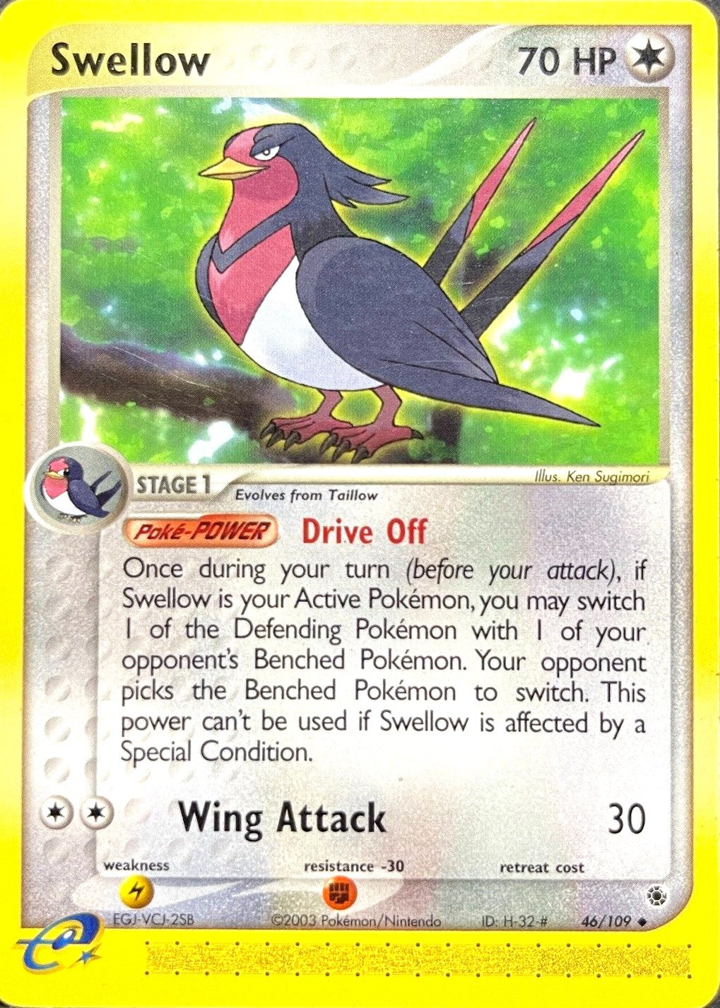 Swellow (46/109) [EX: Ruby & Sapphire] | Dumpster Cat Games