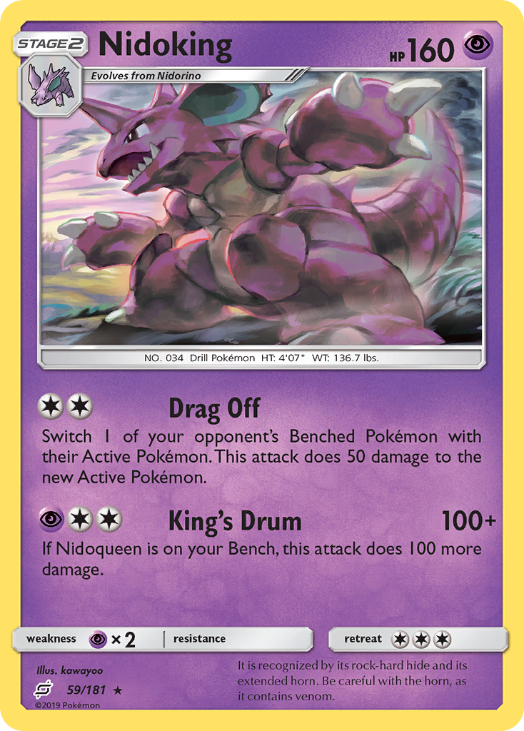 Nidoking (59/181) [Sun & Moon: Team Up] | Dumpster Cat Games