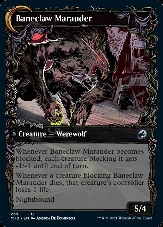 Baneblade Scoundrel // Baneclaw Marauder (Showcase Equinox) [Innistrad: Midnight Hunt] | Dumpster Cat Games