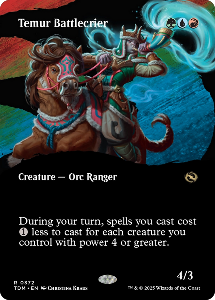 Temur Battlecrier (Borderless) [Tarkir: Dragonstorm] | Dumpster Cat Games