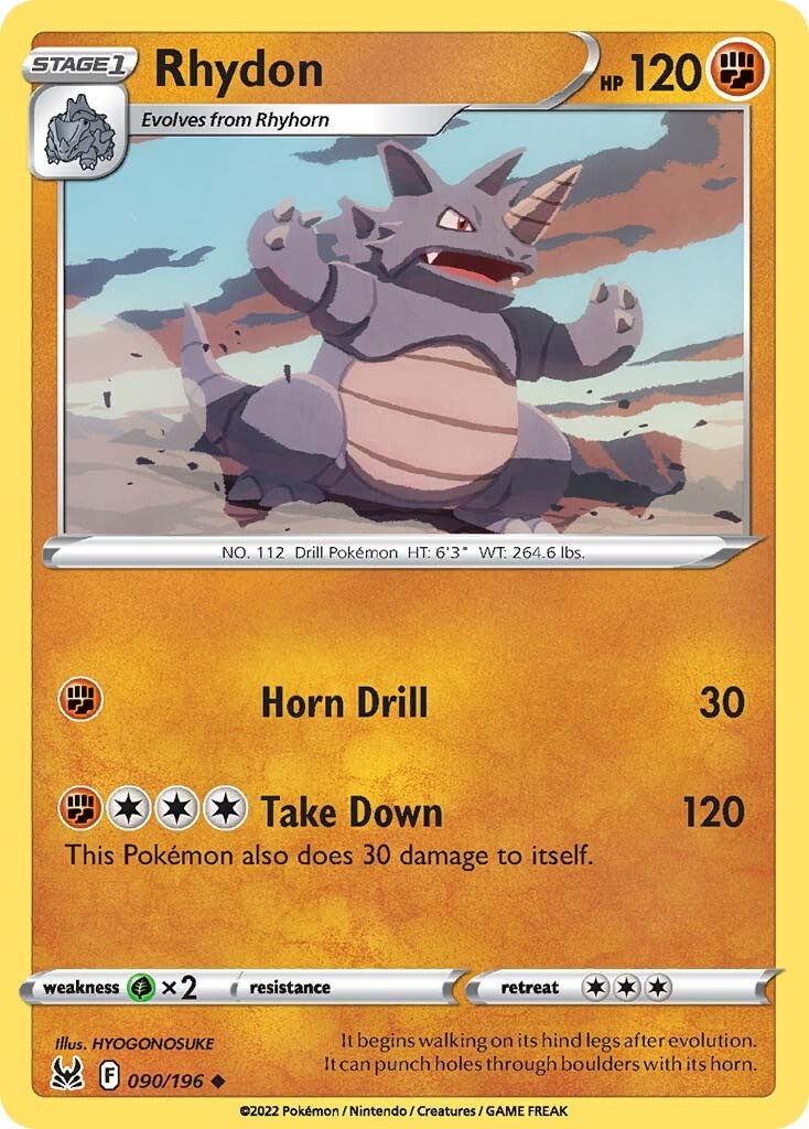 Rhydon (090/196) [Sword & Shield: Lost Origin] | Dumpster Cat Games