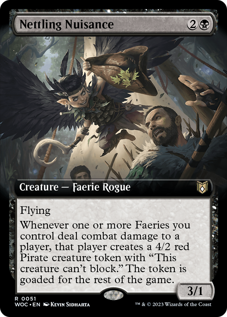 Nettling Nuisance (Extended Art) [Wilds of Eldraine Commander] | Dumpster Cat Games