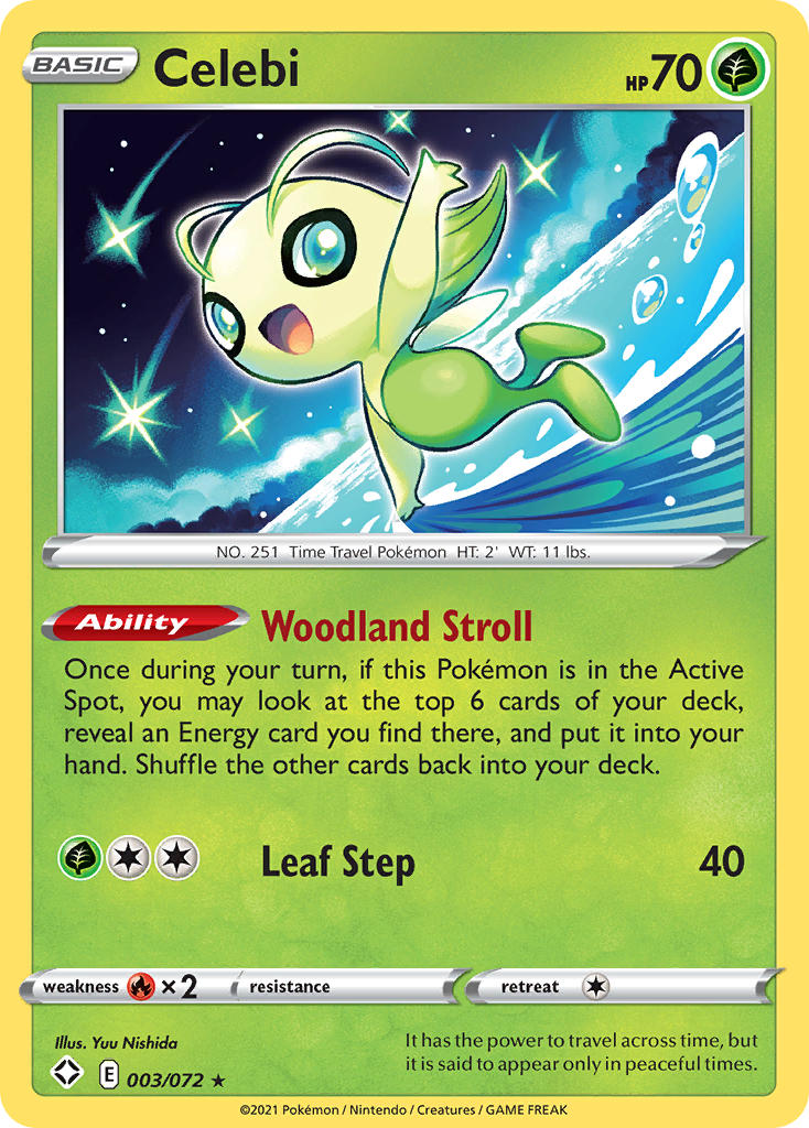Celebi (003/072) [Sword & Shield: Shining Fates] | Dumpster Cat Games