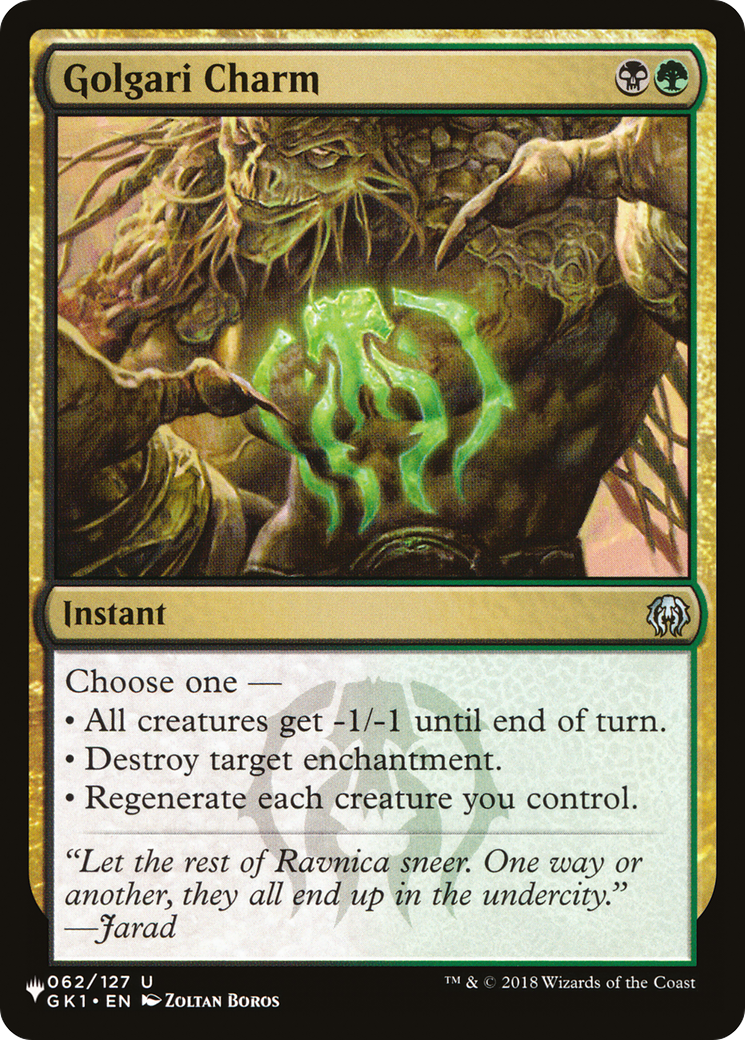Golgari Charm [The List] | Dumpster Cat Games