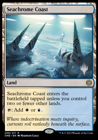 Seachrome Coast (Promo Pack) [Phyrexia: All Will Be One Promos] | Dumpster Cat Games
