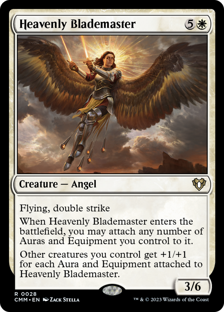 Heavenly Blademaster [Commander Masters] | Dumpster Cat Games