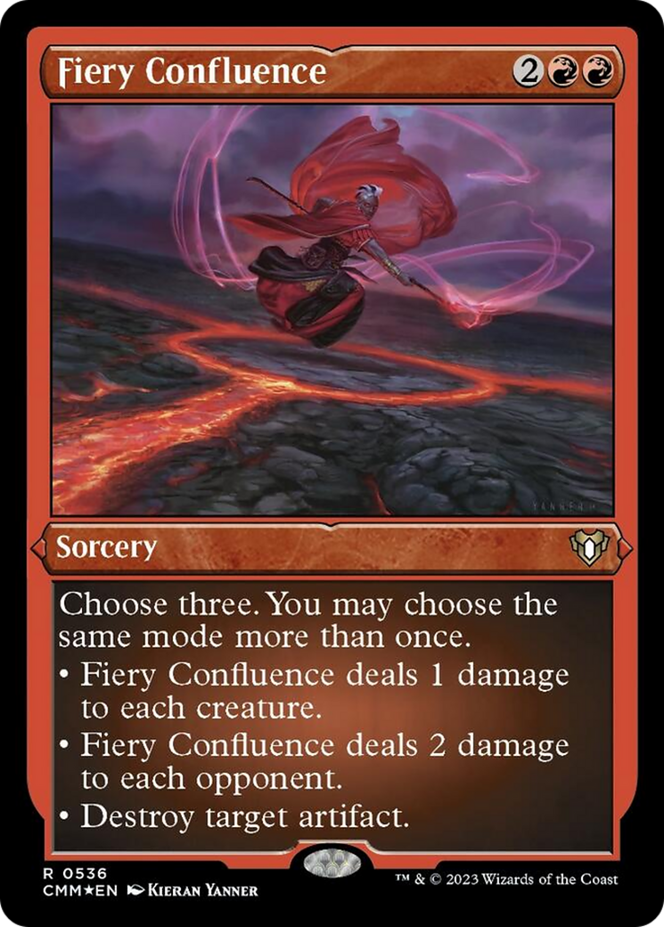 Fiery Confluence (Foil Etched) [Commander Masters] | Dumpster Cat Games