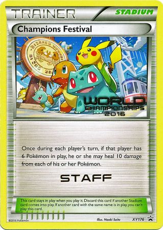 Champions Festival 2016 Staff (XY176) [XY: Black Star Promos] | Dumpster Cat Games