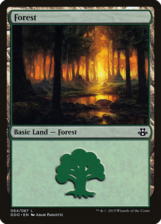 Forest (64) [Duel Decks: Elspeth vs. Kiora] | Dumpster Cat Games