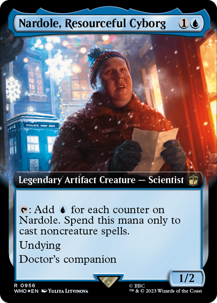 Nardole, Resourceful Cyborg (Extended Art) (Surge Foil) [Doctor Who] | Dumpster Cat Games