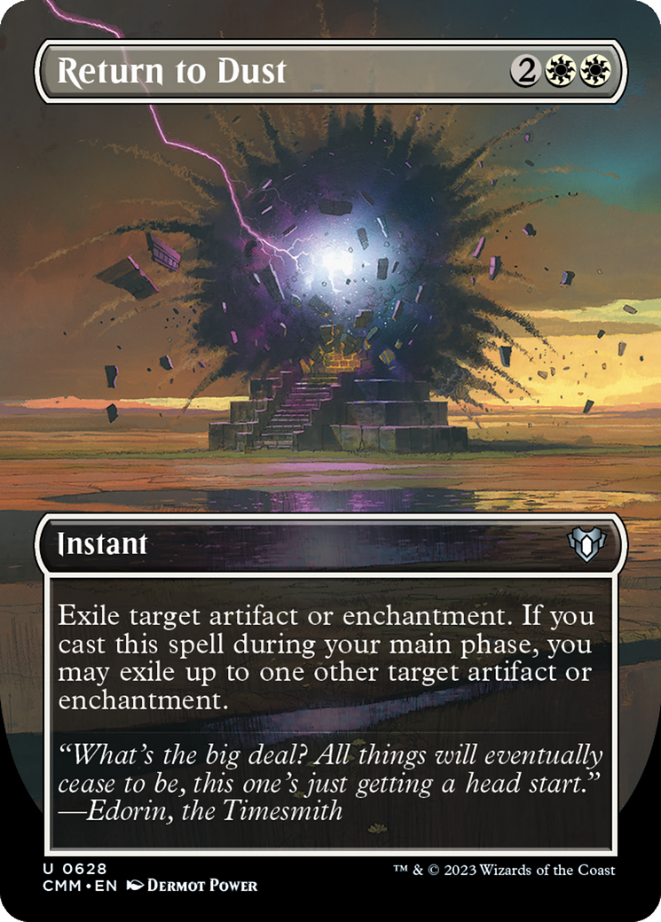Return to Dust (Borderless Alternate Art) [Commander Masters] | Dumpster Cat Games