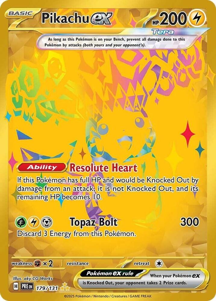 Pikachu ex (179/131) [Scarlet & Violet: Prismatic Evolutions] | Dumpster Cat Games