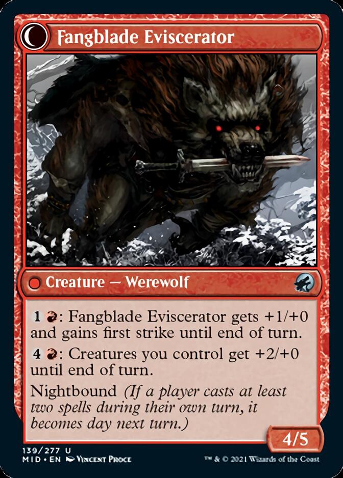 Fangblade Brigand // Fangblade Eviscerator [Innistrad: Midnight Hunt] | Dumpster Cat Games