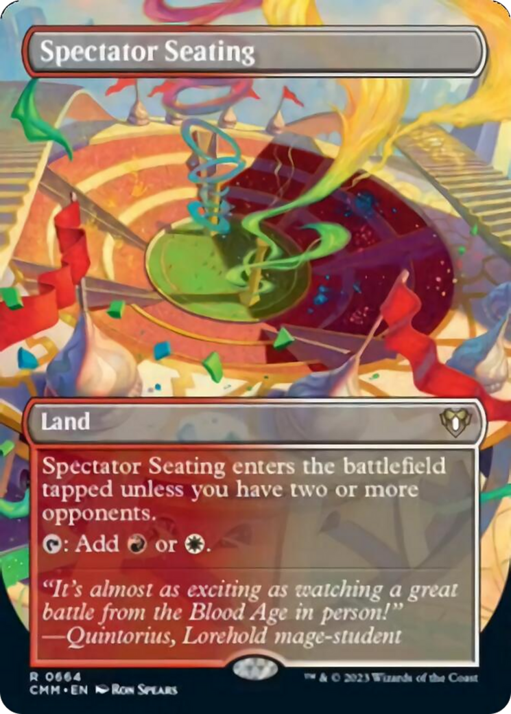 Spectator Seating (Borderless Alternate Art) [Commander Masters] | Dumpster Cat Games