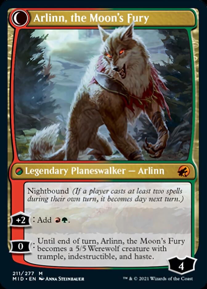 Arlinn, the Pack's Hope // Arlinn, the Moon's Fury [Innistrad: Midnight Hunt] | Dumpster Cat Games