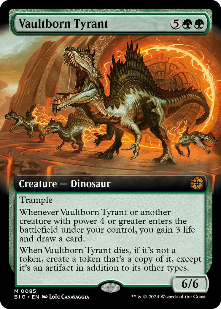 Vaultborn Tyrant (Extended Art) [Outlaws of Thunder Junction: The Big Score] | Dumpster Cat Games