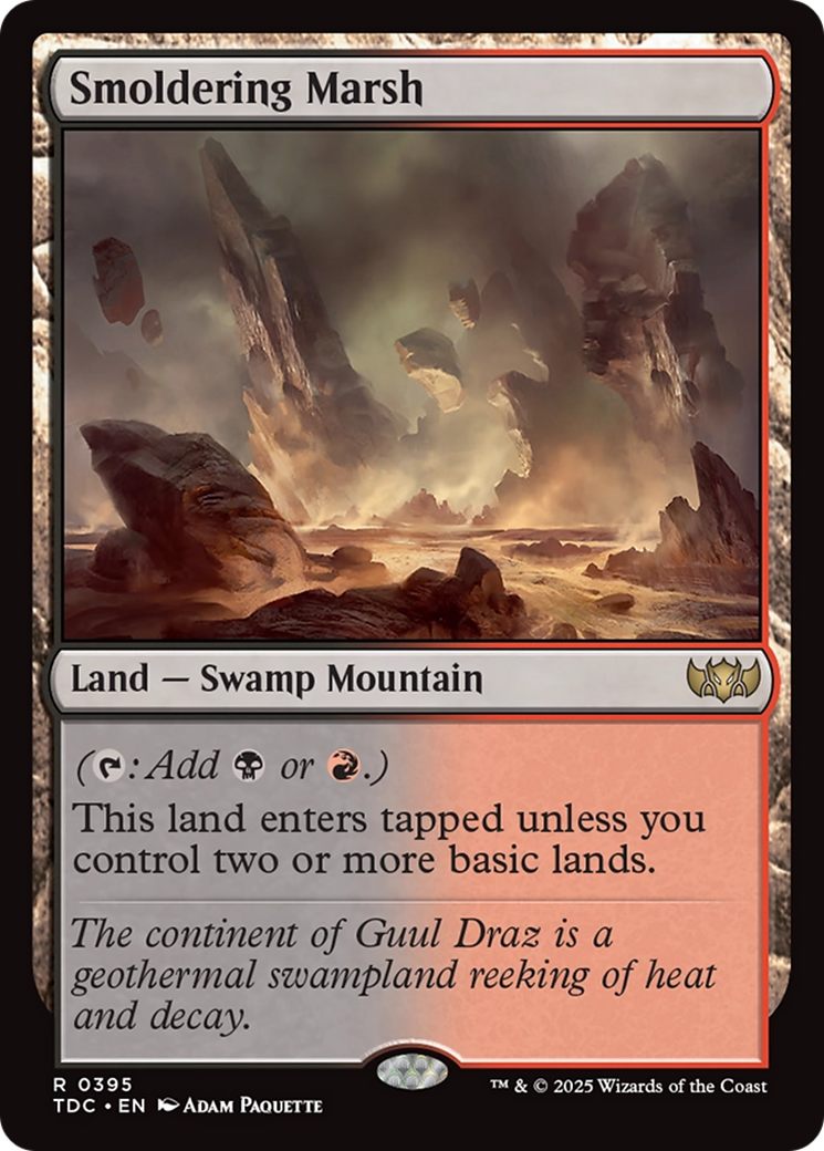 Smoldering Marsh [Tarkir: Dragonstorm Commander] | Dumpster Cat Games