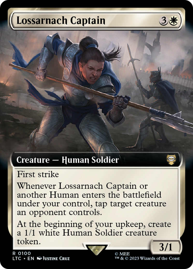 Lossarnach Captain (Extended Art) [The Lord of the Rings: Tales of Middle-Earth Commander] | Dumpster Cat Games