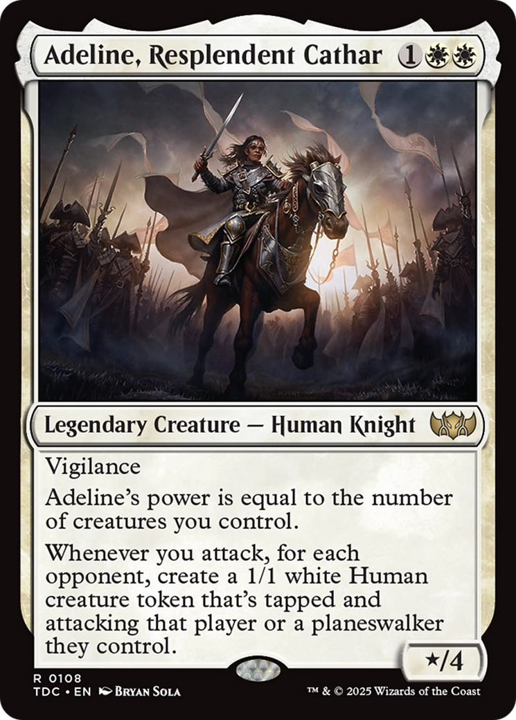 Adeline, Resplendent Cathar [Tarkir: Dragonstorm Commander] | Dumpster Cat Games