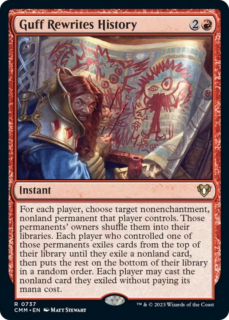 Guff Rewrites History [Commander Masters] | Dumpster Cat Games