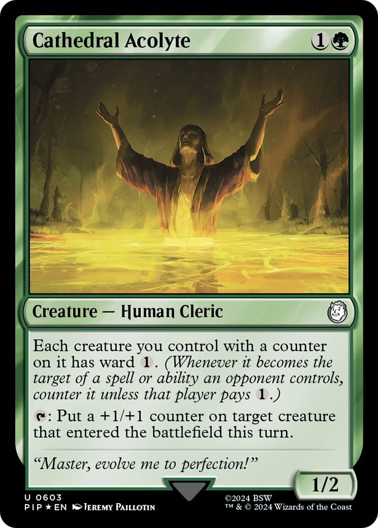 Cathedral Acolyte (Surge Foil) [Fallout] | Dumpster Cat Games