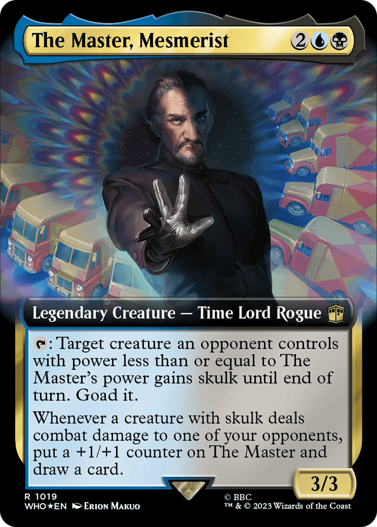 The Master, Mesmerist (Extended Art) (Surge Foil) [Doctor Who] | Dumpster Cat Games