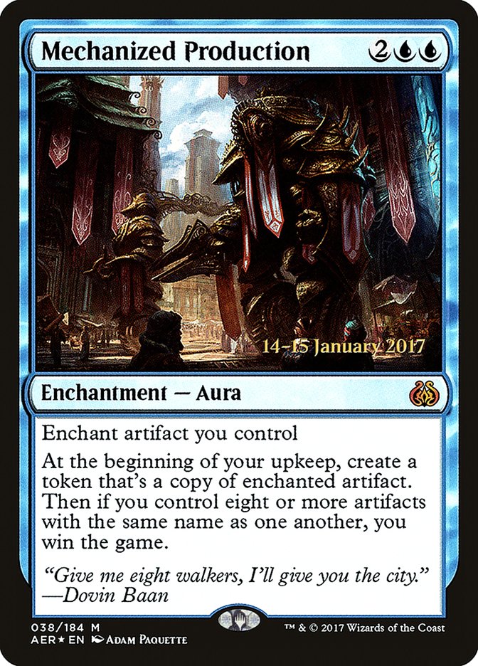 Mechanized Production [Aether Revolt Prerelease Promos] | Dumpster Cat Games