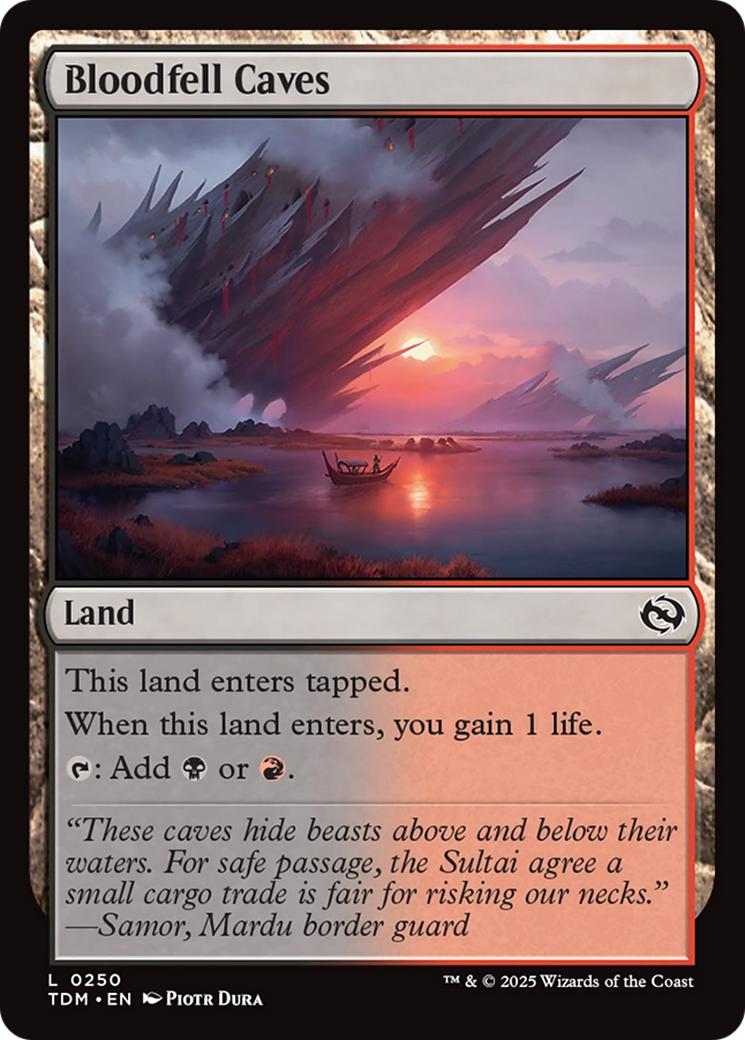 Bloodfell Caves [Tarkir: Dragonstorm] | Dumpster Cat Games