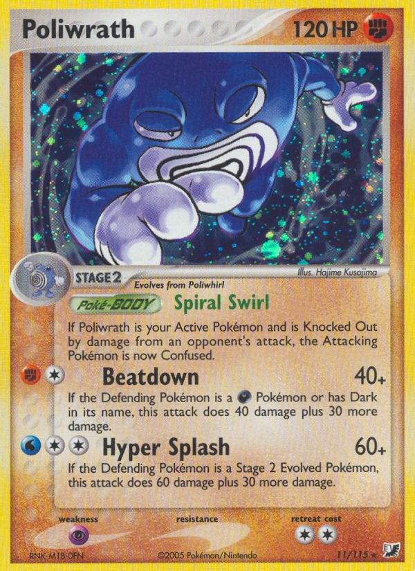 Poliwrath (11/115) [EX: Unseen Forces] | Dumpster Cat Games