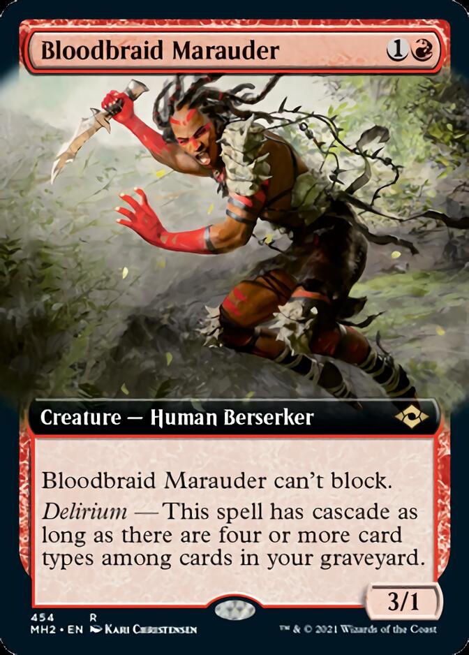 Bloodbraid Marauder (Extended Art) [Modern Horizons 2] | Dumpster Cat Games