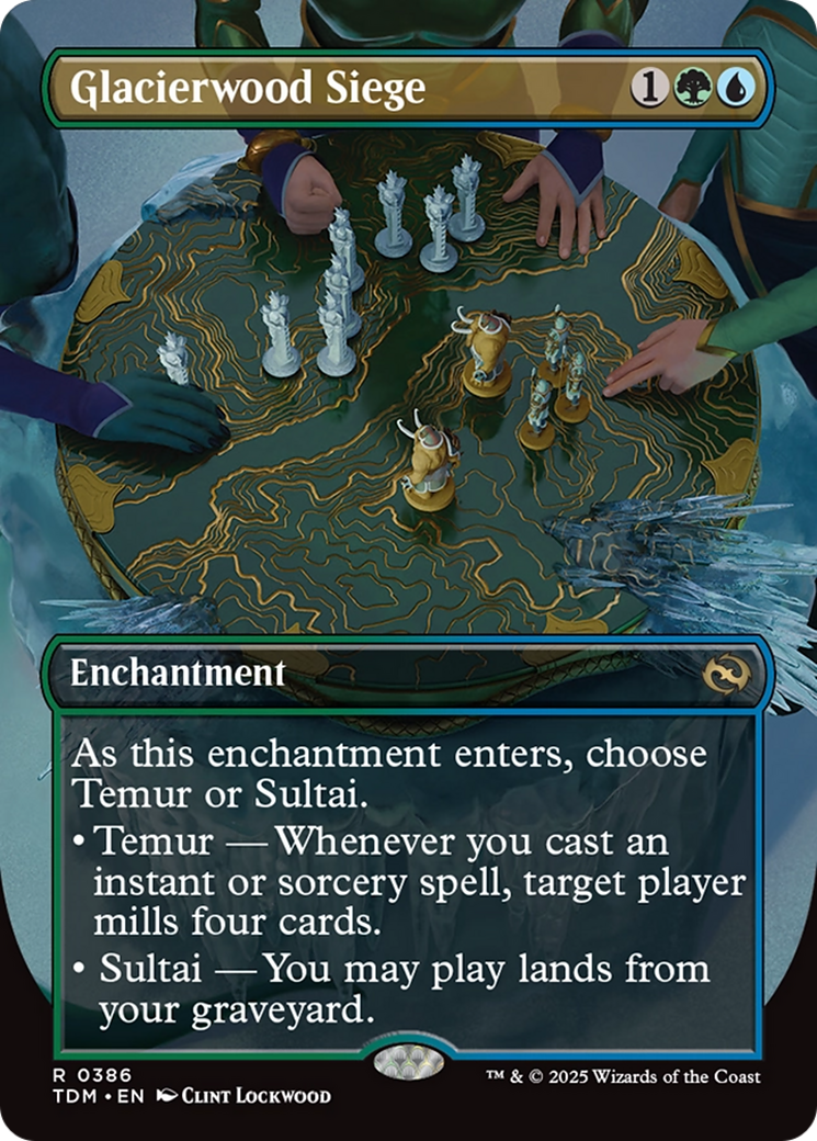 Glacierwood Siege (Borderless) [Tarkir: Dragonstorm] | Dumpster Cat Games
