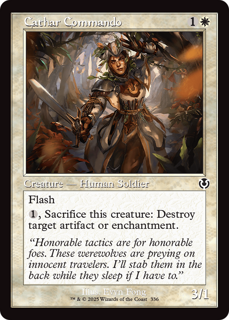 Cathar Commando (Retro Frame) [Innistrad Remastered] | Dumpster Cat Games
