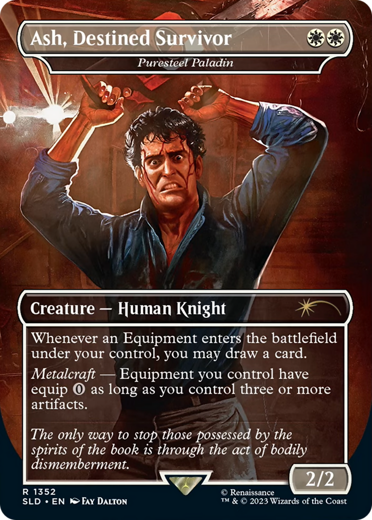 Ash, Destined Survivor - Puresteel Paladin [Secret Lair Drop Series] | Dumpster Cat Games